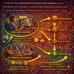 Bridging digital and physical worlds: longitudinal effects of online gaming and in-person social networks on mental health outcomes